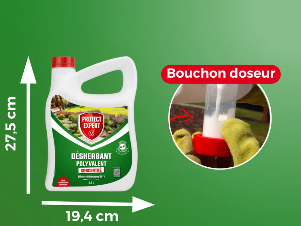 Protect Expert - désherbant polyvalent concentré - effets visibles en 3h - 2,5l - jusqu鈥² traités - bidon doseur proherbio25n Clearance