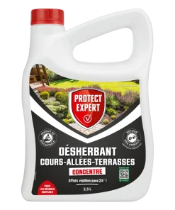 Protect Expert - désherbant concentré - cours allées terrasses - effets visibles sous 3h - 2,5l - jusqu鈥² traités procour25n Online