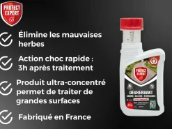 Protect Expert - désherbant ultra concentré - cours allées terrasses - agit sous 3h - 400ml - jusqu鈥² traités procouru400