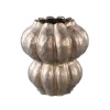 Ptmd Vases Et Coupes | - Vase rond bronze en céramique 27cm