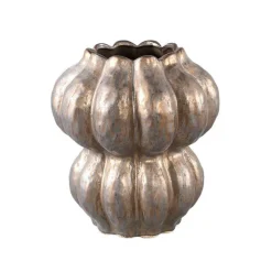 Ptmd Vases Et Coupes | - Vase rond bronze en céramique 27cm