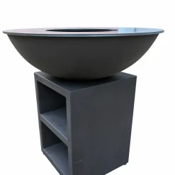 Quoco Barbecues Et Planchas | - Brasero piatto large noir ø94 + grille + spatule + housse