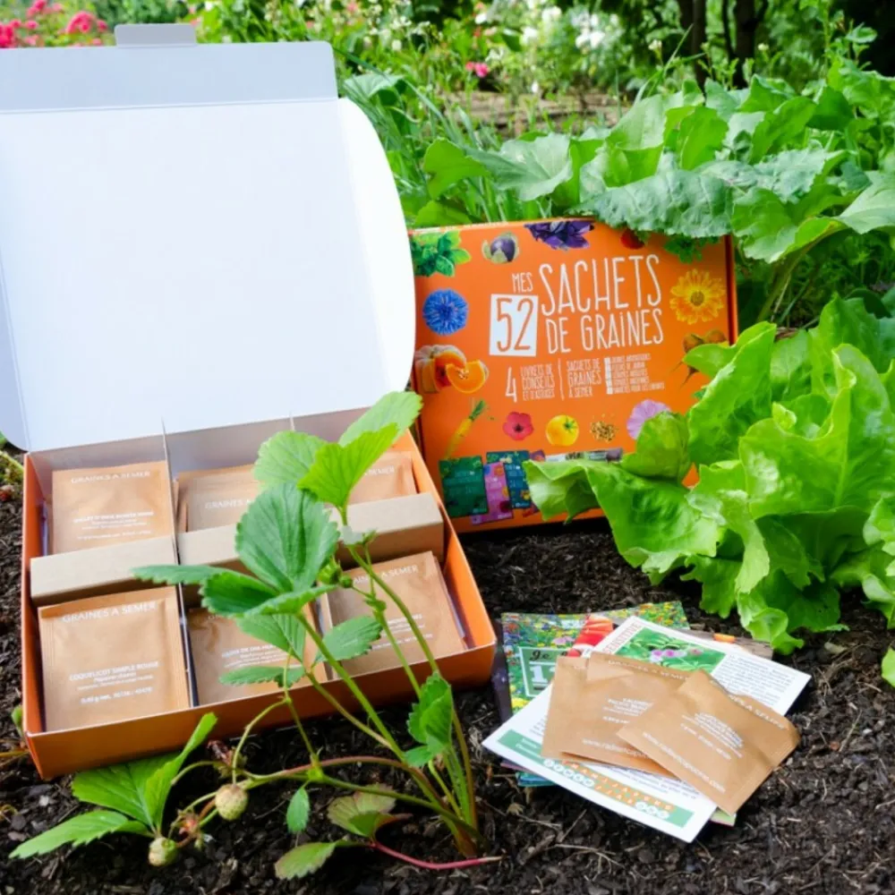 Radis Et Capucine Plants De Légumes Et Aromatiques | - Coffret 52 sachets de graines