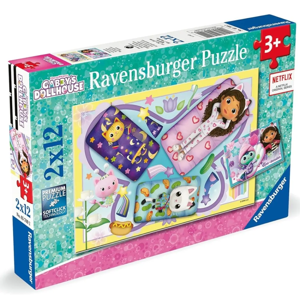 Ravensburger - Puzzle gabby soirée pyjama 2x12 pcs Hot