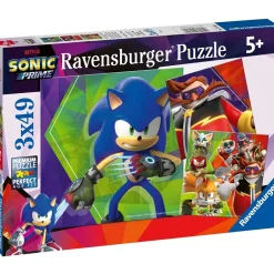 Ravensburger Enfants | - Puzzle les aventures de sonic 3x49 pcs