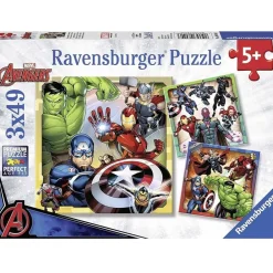 Ravensburger Enfants | - Puzzle les puissants avengers 3x49 pcs