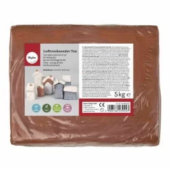 Rayher - Argile séchant à l'air de 5 kg couleur brun foncé New