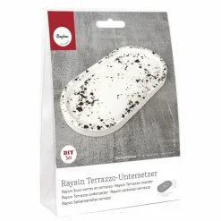Rayher Modelage Et Mosaique | - Kit de création mini plateau en résine terrazzo