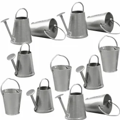 Rayher - 6 mini arrosoirs et 6 seaux en métal 2 cm Discount