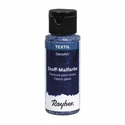 Rayher Peinture Et Beaux-Arts | - Peinture pour tissus extrême paillettes 59 ml - bleu