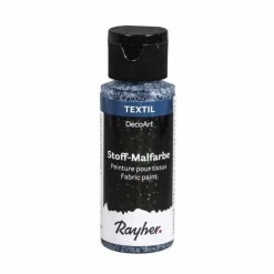 Rayher Peinture Et Beaux-Arts | - Peinture pour tissus extrême paillettes 59 ml - noir