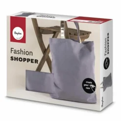 Rayher - Sac en tissu à customiser 46 x 46 cm - gris Outlet