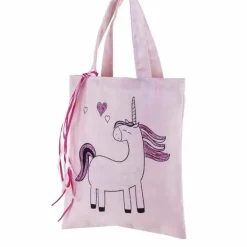 Rayher - 2 sacs en coton rose 25 x 20 cm - licorne Discount