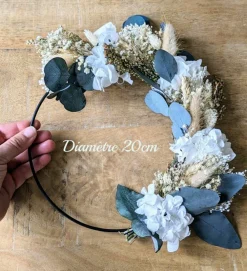 Reconciliation Vegetale Bouquets De Fleurs | - Couronne murale de fleurs séchées henriette d20cm