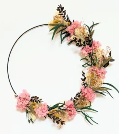 Reconciliation Vegetale Bouquets De Fleurs | - Couronne murale de fleurs séchées honorine d50cm