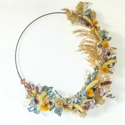 Reconciliation Vegetale Bouquets De Fleurs | - Couronne murale de fleurs séchées hector d50cm