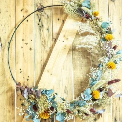 Reconciliation Vegetale Bouquets De Fleurs | - Couronne murale de fleurs séchées hector d50cm