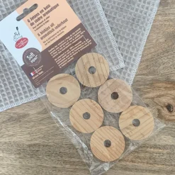 Redecker - Pack de 6 jetons en bois de cèdre anti-mites pour le linge Hot