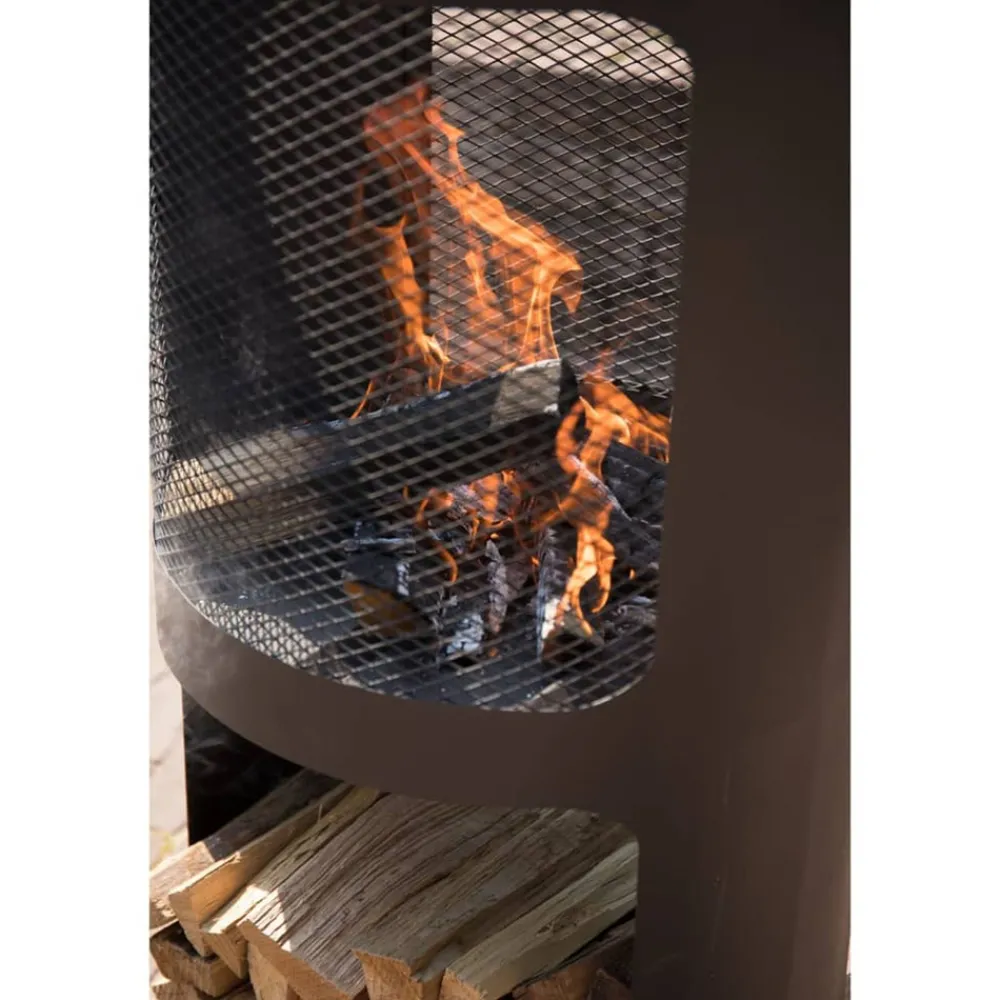 Redfire Chauffage D’Extérieur | - Foyer buffalo 44 x 90 cm acier noir mat