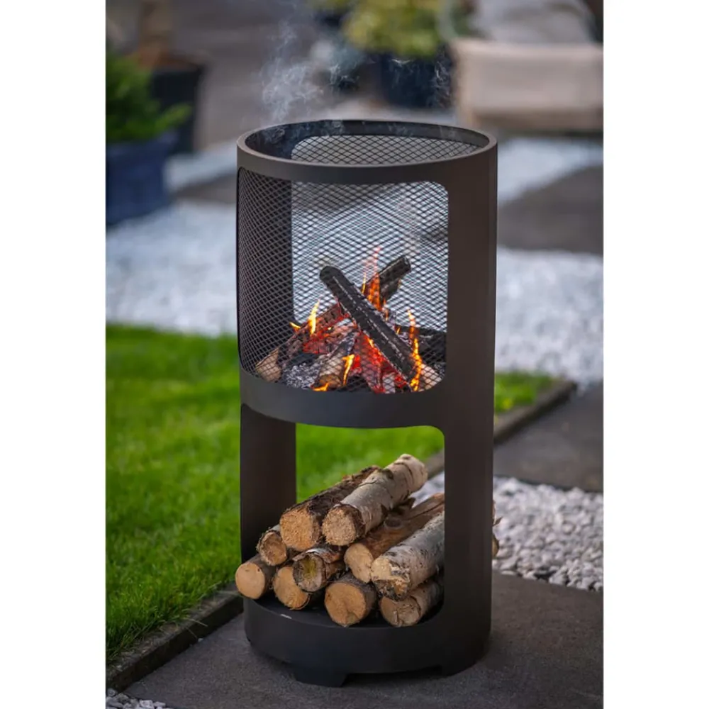 Redfire Chauffage D’Extérieur | - Foyer buffalo 44 x 90 cm acier noir mat