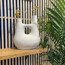 Rendez-vous Déco RENDEZ-VOUS DÉCO - Cruz - vase décoratif blanc en terre cuite h42cm Outlet