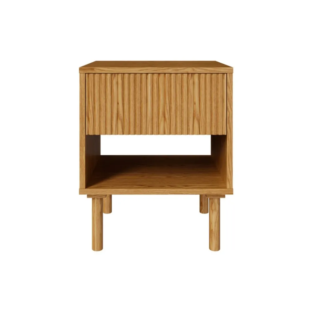 Rendez-vous Déco RENDEZ-VOUS DÉCO - Inès - table de chevet en bois d'hévéa massif 1 tiroir Discount