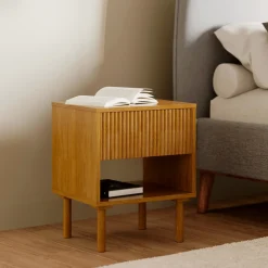 Rendez-vous Déco RENDEZ-VOUS DÉCO - Inès - table de chevet en bois d'hévéa massif 1 tiroir Discount