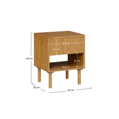 Rendez-vous Déco RENDEZ-VOUS DÉCO - Inès - table de chevet en bois d'hévéa massif 1 tiroir Discount