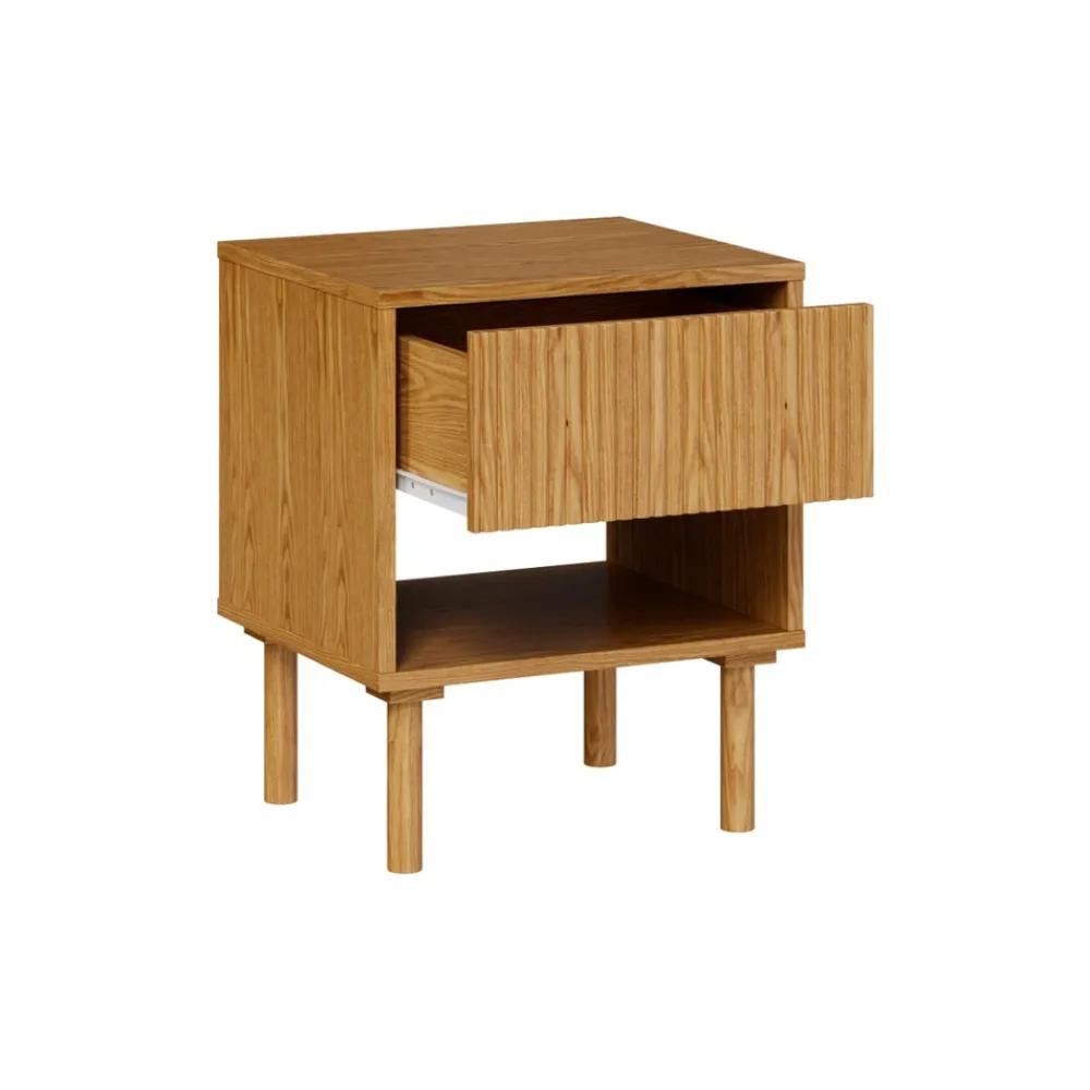 Rendez-vous Déco RENDEZ-VOUS DÉCO - Inès - table de chevet en bois d'hévéa massif 1 tiroir Discount