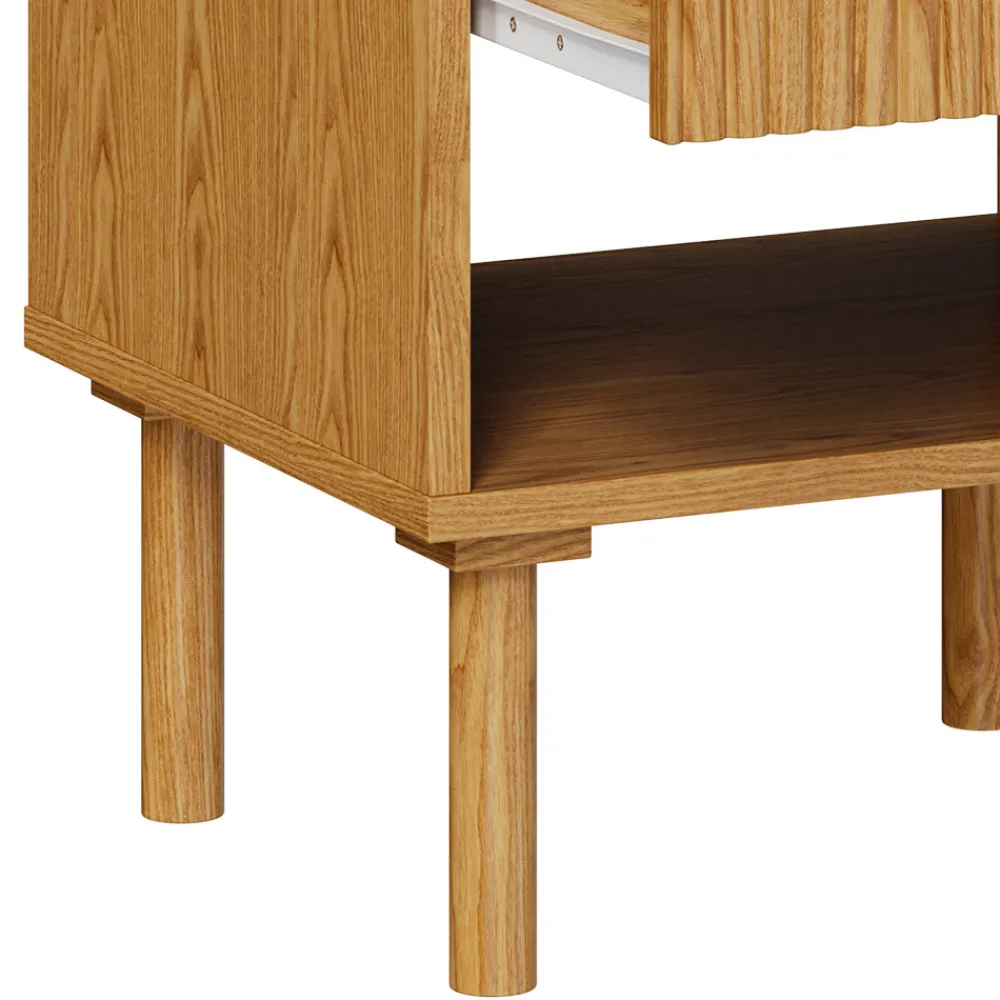 Rendez-vous Déco RENDEZ-VOUS DÉCO - Inès - table de chevet en bois d'hévéa massif 1 tiroir Discount