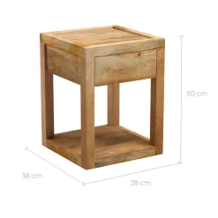 Rendez-vous Déco RENDEZ-VOUS DÉCO - Jakarta - table de chevet 1 tiroir en bois de manguier Discount