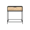 Rendez-vous Déco Mobilier D'Intérieur | RENDEZ-VOUS DÉCO - Jakson - table de chevet 1 tiroir en bois d'acacia et métal noir