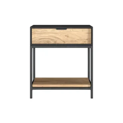 Rendez-vous Déco Mobilier D'Intérieur | RENDEZ-VOUS DÉCO - Jakson - table de chevet en bois et métal noir 1 tiroir