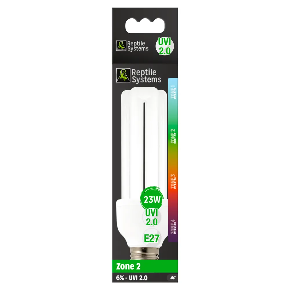 Reptile Systems Eclairage | - Lampe compacte pour terrarium Zone 2 - 6% - UVI 2.0 - 23W - E27