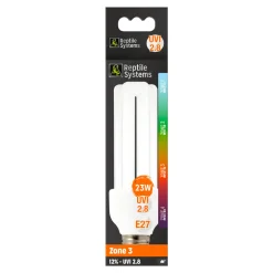 Reptile Systems Eclairage | - Lampe compacte pour terrarium Zone 3 - 12% - UVI 2.8 - 23W - E27