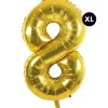 Rico Design Fête Et Anniversaire | - Ballon aluminium chiffre "8" doré, haut. 86 cm