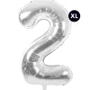Rico Design Fête Et Anniversaire | - Ballon aluminium chiffre "2" argenté, haut. 86 cm
