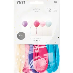 Rico Design Fête Et Anniversaire | - Ballons aux couleurs pastels, H. 30 cm, x 12 pièces