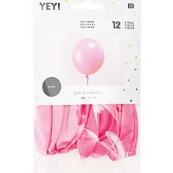 Rico Design - Ballons roses, H. 30 cm, x 12 pièces Outlet
