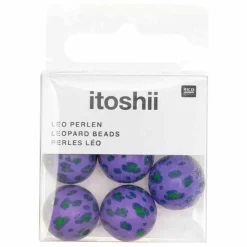 Rico Design Bijoux Et Perles | - 5 perles acid leo lilas ø 16 mm