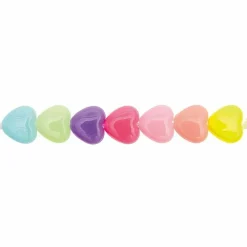 Rico Design - 35 perles coeur 12 mm - pastel Outlet