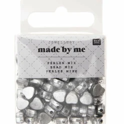 Rico Design Bijoux Et Perles | - 165 perles coeur 5 x 7 mm - argent