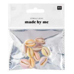 Rico Design Bijoux Et Perles | - 10 perles - coquillages pastel - 2 perforations