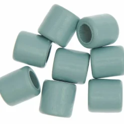 Rico Design Bijoux Et Perles | - 8 perles cylindriques - bois turquoise - 17 mm