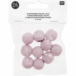 Rico Design Bijoux Et Perles | - 10 perles rondes - bois rose - 20 mm