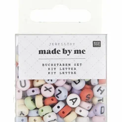 Rico Design - Perles rondes lettres - pastel New