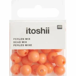 Rico Design Bijoux Et Perles | - 24 perles rondes 10 mm - orange