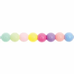 Rico Design Bijoux Et Perles | - 80 perles rondes 6 mm - pastel arc-en-ciel