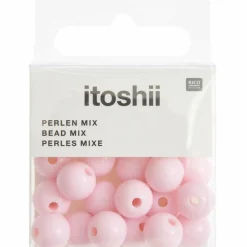 Rico Design Bijoux Et Perles | - 24 perles rondes 10 mm - rose