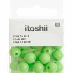 Rico Design - 24 perles rondes 10 mm - vert Hot